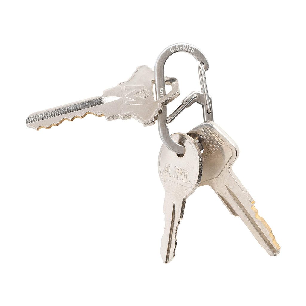 Nite IZE GS1-11-2R6 G-Series Dual Chamber Carabiner, Size #1,Stainless Steel, 2 Count (Pack of 1)
