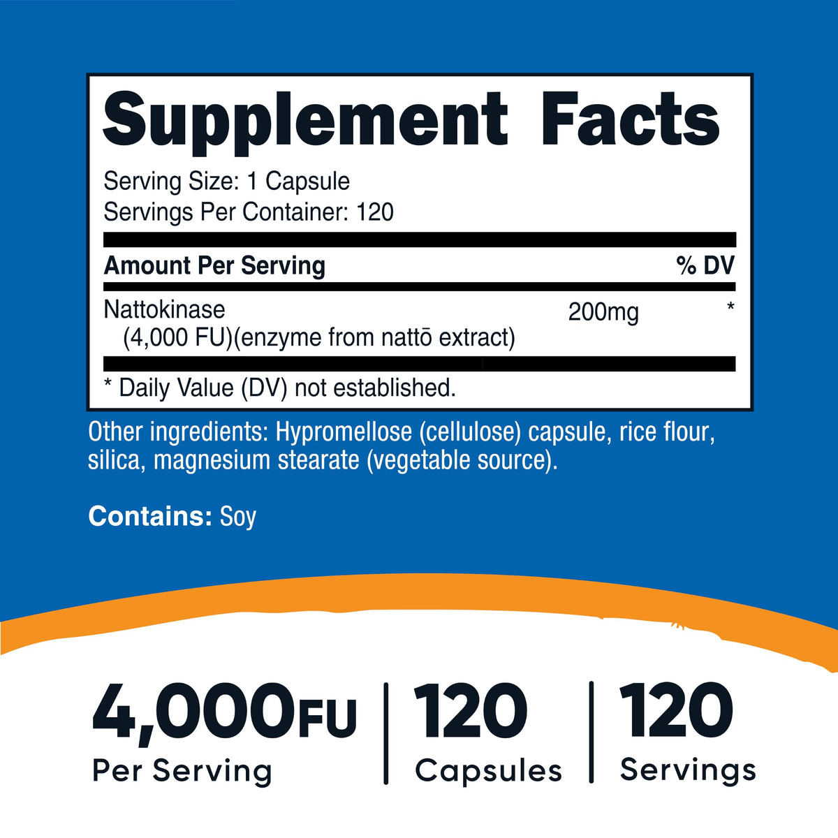 Nutricost Nattokinase (4,000 FU) 120 Capsules, Gluten-Free