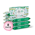 Amazon Brand - Mama Bear Flushable Toddler Toilet Wipes, Unscented, Formulated without Fragrance, Hypoallergenic, Septic Safe, 336 Count, 8 Packs of 43