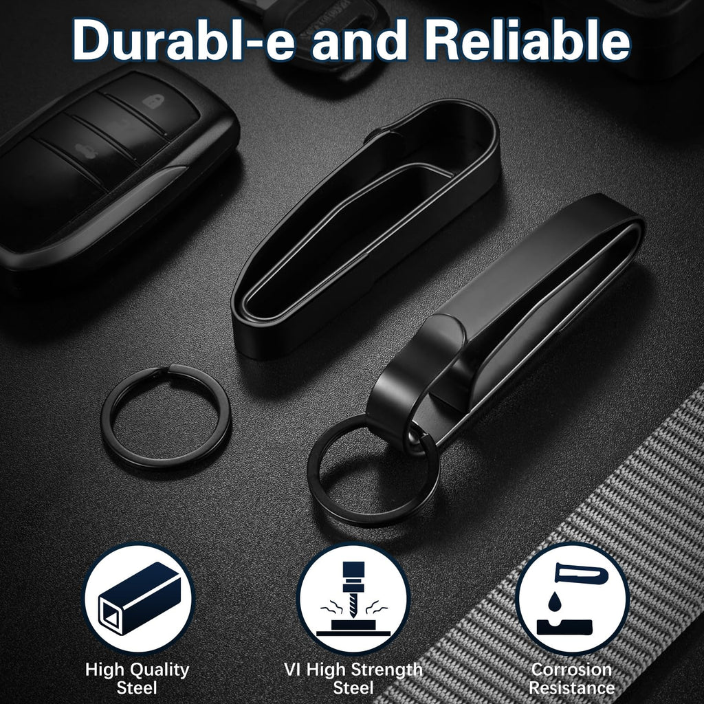Duty Belt Key Holder, 2PCS Premium Duty Belt Key Clip, Upgraded Quick Release Key Keeper with Key Ring for Police and Law Enforcement Agencies