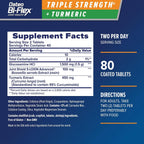 Buy now Osteo Bi-Flex Glucosamine Triple Strength Plus Turmeric Supplement with Curcumin for Joint Support and Range of Motion, 40 Day Supply, 80 Coated Tablets, Joint Health Nutritional Supplements at indiglob india