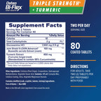 Osteo Bi-Flex Triple Strength Glucosamine Supplement with Turmeric Extract | Improve Joint Function, Antioxidant Power, 80 Coated Tablets