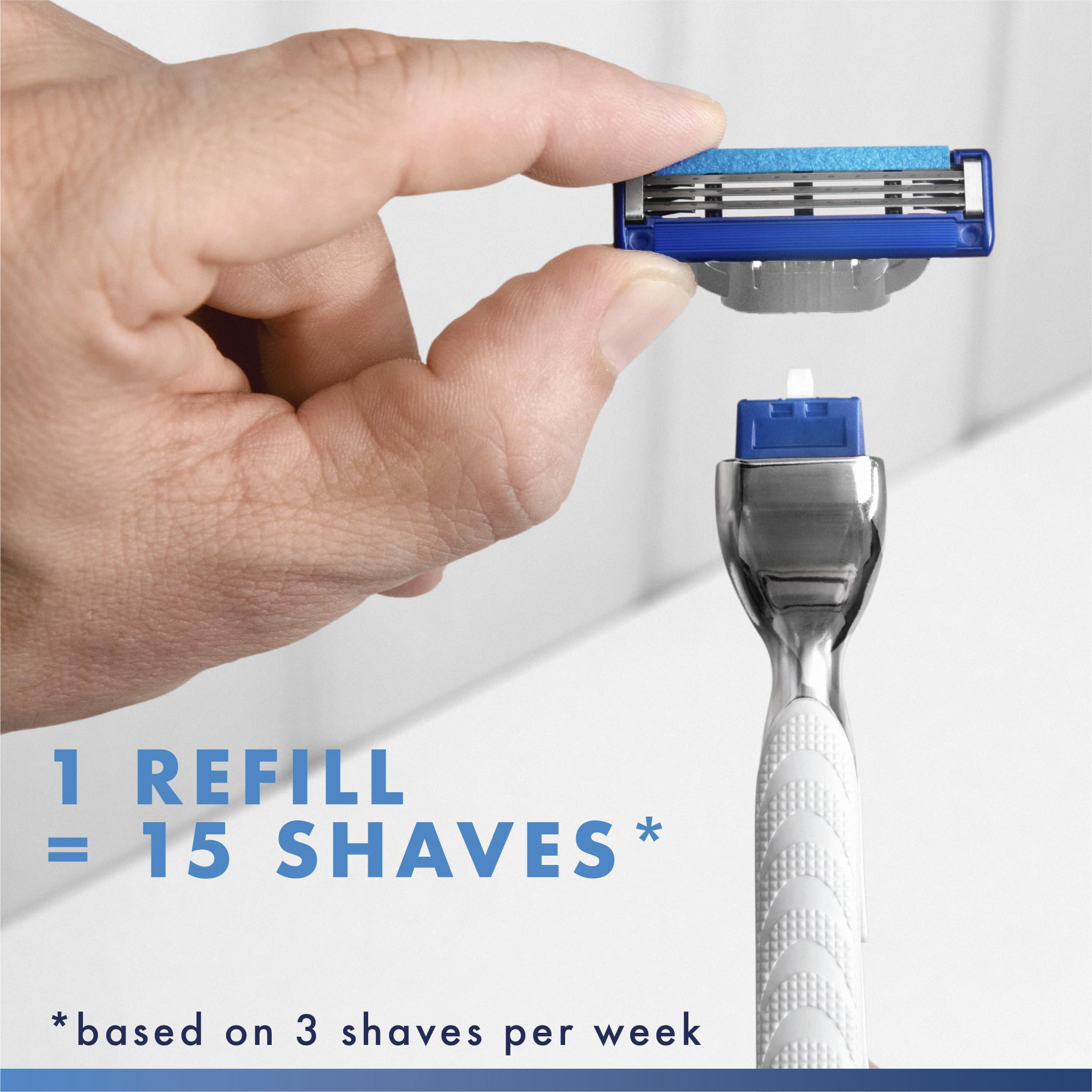 Gillette Mach3 Turbo Razors for Men, 1 Handle, 4 Blade Refills