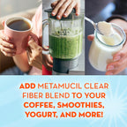 Metamucil Fiber Supplement, Unflavored Clear Mixing Powder, No Grit, No Sugar Added, Plant Based Prebiotic Fiber Supplement Blend for Daily Digestive Health, 75 teaspoons