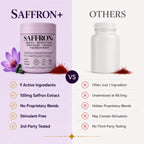 Saffron Supplements for Women & Men, 100mg Pure Saffron Extract for Mood