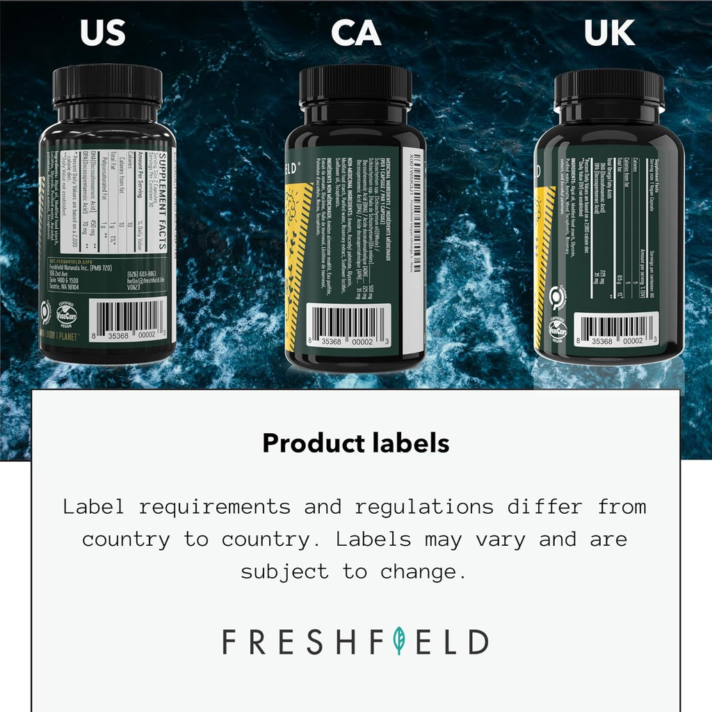 Buy now Vegan Omega 3 DHA: Algae Oil, Most Reviewed, Carrageenan Free, Sustainable, Tested, No Heavy Metals, Fish Oil Alt, Plant Based Omega. Supports Heart, Brain, Joint Health w/DPA at indiglob india