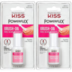 Kiss PowerFlex Nail Glue for Press Ons, Brush-On Applicator for Kits, Tips & Wraps, 0.17 oz, Ultra Hold, Fast Drying Adhesive, Instantly Repairs Cracks, Splits & Breaks, Seamless, Gap-Free Bond
