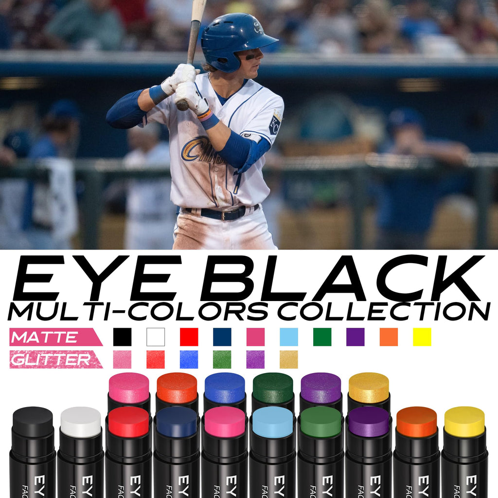 CCbeauty Purple Eye Black Stick For Baseball Football Softball Lacrosse Accessories, Anti-Glare Eyeblack, Waterproof, Last All Game, Smooth Application, High Pigmented Color