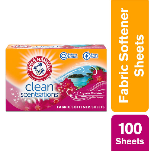 Buy now ARM & HAMMER Fabric Softener Sheets, Tropical Paradise, 100 ct at indiglob india