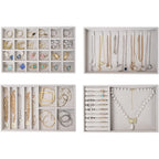 Buy now ProCase Stackable Jewelry Organizer Trays for Drawers, Jewelry Drawer Inserts Container Display Case Storage for Earring Necklace Rings Bracelet with Removable Dividers -Grey, 4 Layers 4 Layers Grey at indiglob india