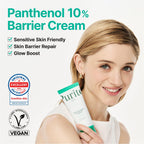 PURITO Panthenol 10% Cream for Sensitive Skin, 3.38 fl.oz | Skin Barrier Repair, Face Moisturizer, Blemish-Prone Care, Non-Comedogenic & Vegan, Korean Skincare