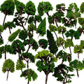Buy now 32pcs 0.79-6.30inch Mixed Model Trees Accessories Model Train Scenery Architecture Trees Model Scenery with No Stands(All Green) Green at indiglob india