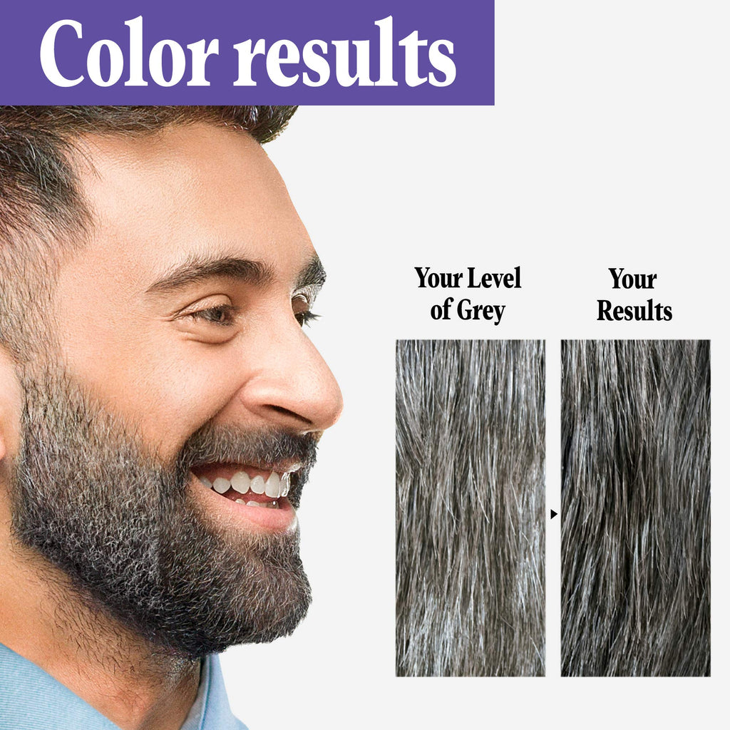 JUST FOR MEN Touch of Gray Mustache & Beard, Dark Brown & Black (1 Pack) | Touch of Gray Mustache & Beard dark brown/black instantly blends away gray for subtle salt & pepper look. Easy application.