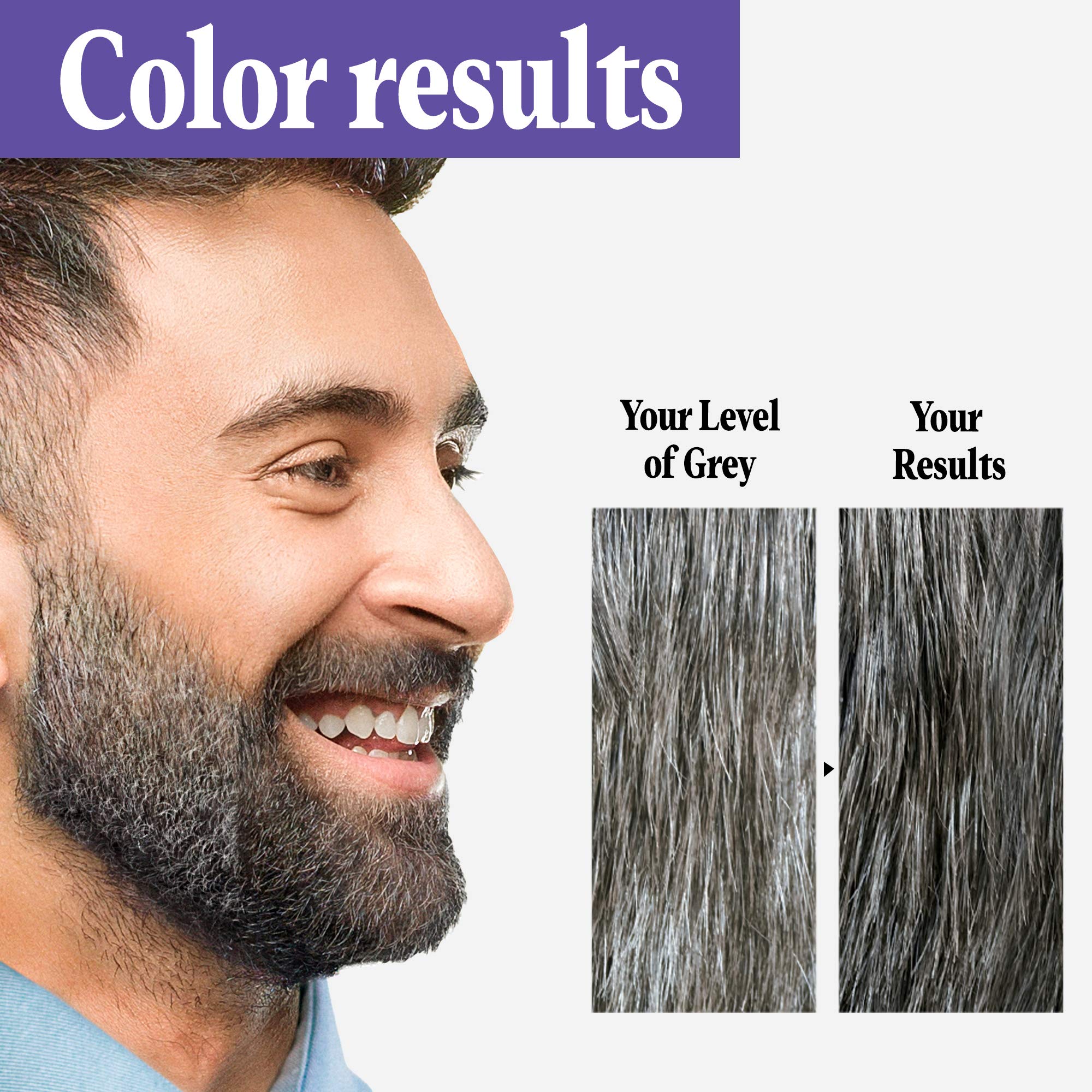 JUST FOR MEN Touch of Gray Mustache & Beard, Dark Brown & Black (1 Pack) | Touch of Gray Mustache & Beard dark brown/black instantly blends away gray for subtle salt & pepper look. Easy application.