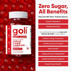 Goli Zero Sugar Apple Cider Vinegar Gummies, 60 Count Each (3 Pack, 180 Total) – ACV with Vitamin B12 & Probiotics, No Sugar Alcohols, Vegan, Keto & Gluten Free