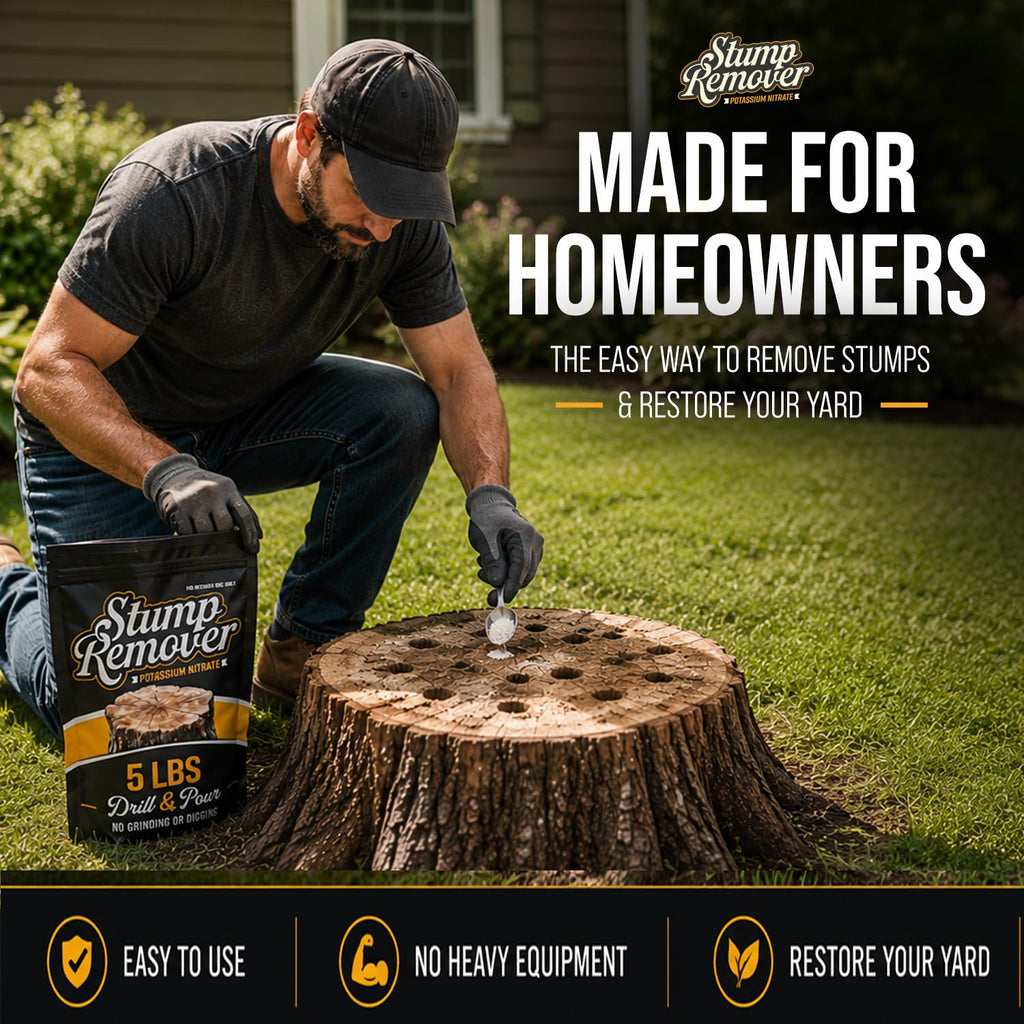 Potassium Nitrate Stump Remover - 5lbs - Drill and Pour - Potassium Nitrate Powder