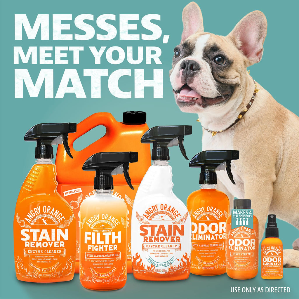 ANGRY ORANGE Hardwood Floor Cleaner - No-Rinse, Pet-Safe, Residue Free Multi-surface Cleaning Solution for Pet Urine, Grime & Everyday Dirt - Made in USA - Citrus Mint - 32 oz - Value 2 Pack