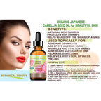 Buy now Botanical Beauty Japanese ORGANIC CAMELLIA Seed Oil. 100% Pure Natural Undiluted Refined Cold Pressed Carrier Oil to revitalize and rejuvenate the hair, skin and nails. 4 Fl. oz 120 ml at indiglob india