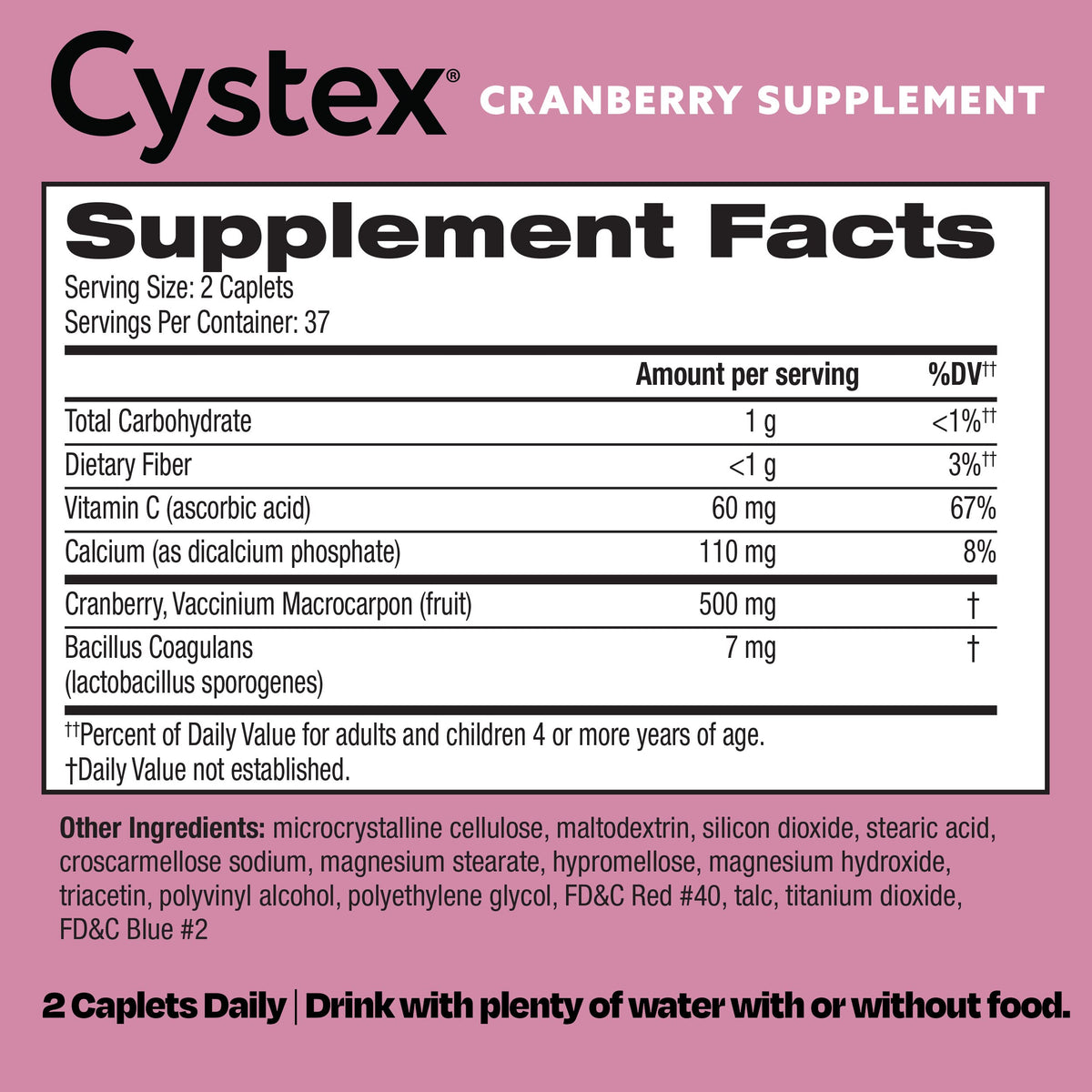 Cystex Cranberry Urinary Health Supplement, 75 Caplets
