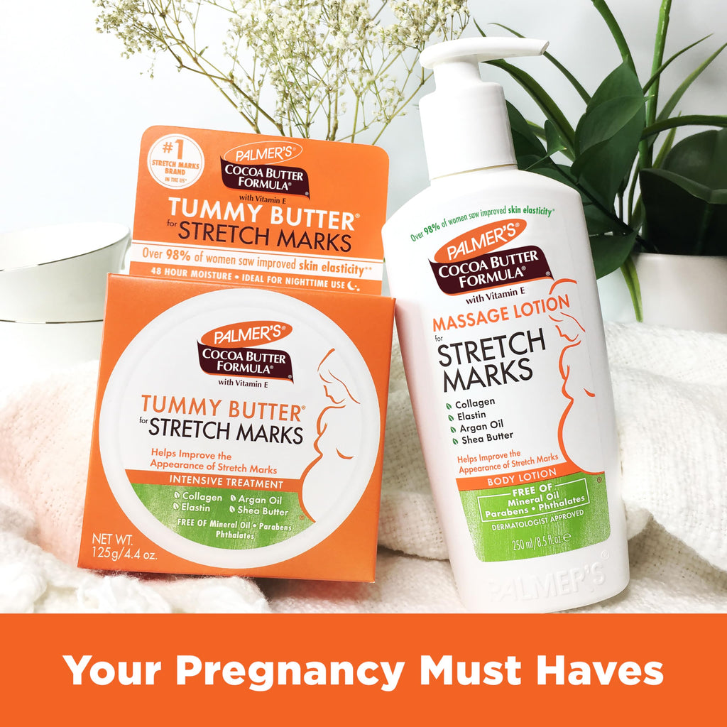 Buy now Palmer's Cocoa Butter Formula Massage Lotion For Stretch Marks, Pregnancy Skin Care, Belly Cream with Collagen, Elastin, Argan OIl and Shea Butter, 8.5 Ounces at indiglob india