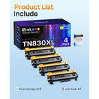 TN830XL TN830 Toner for Brother Printer DCP-L2640DW HL-L2460DW High Yield