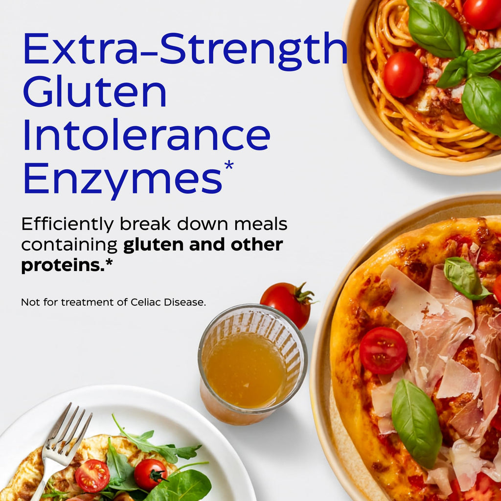 Enzymedica GlutenEase Extra Strength - Digestive Enzyme Supplement for Women & Men, Gluten & Casein Sensitivity Support, High Potency Enzymes for Digestion & Gut Health, Helps Gas & Bloating - 60 Caps