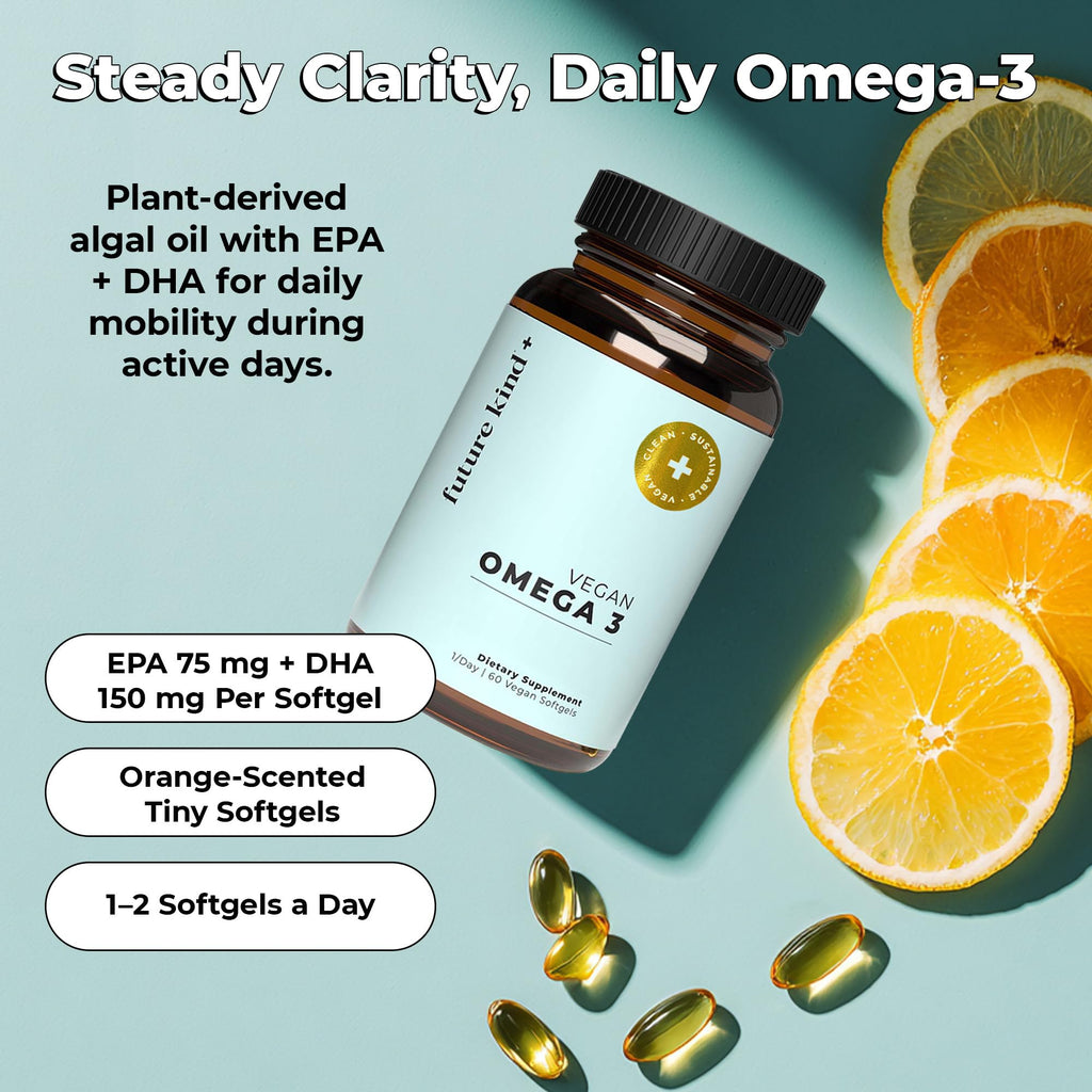 Future Kind Vegan Omega-3 Supplement for Memory & Mobility, 60ct