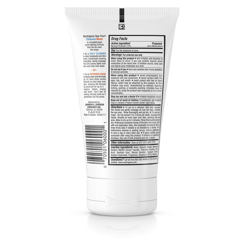 Buy now Neutrogena Neutrogena Clear Pore Cleanser Mask, 4.2 oz at indiglob india