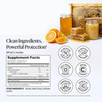 Beekeeper's Naturals Liposomal Vitamin C (1000mg) + Propolis Packets, 30 Ct | Propolis & Organic Honey, Supercharged Immune Support, Increased Bioavailability, Max Absorption