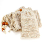Soap Bag, Natural Sisal Soap Saver Bag Pouch Mesh Net Waste Plastic-Free Exfoliating Foaming and Drying Soap Holder for Shower (4 Pack)