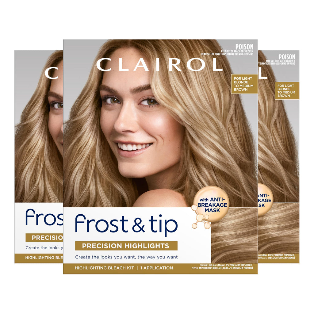 Clairol Nice'n Easy Frost & Tip Hair Dye, Light Blonde to Medium Brown, 1Pk