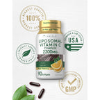 Carlyle Liposomal Vitamin C | 2200mg | 90 Softgel Capsules | High Potency Complex Supplement | Non-GMO, Gluten Free Packaging May Vary