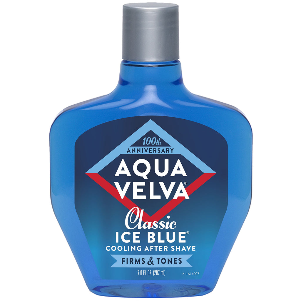 Aqua Velva After Shave, Classic Ice Blue, Soothes, Cools, and Refreshes Skin, 7 Ounce - Pack of 2