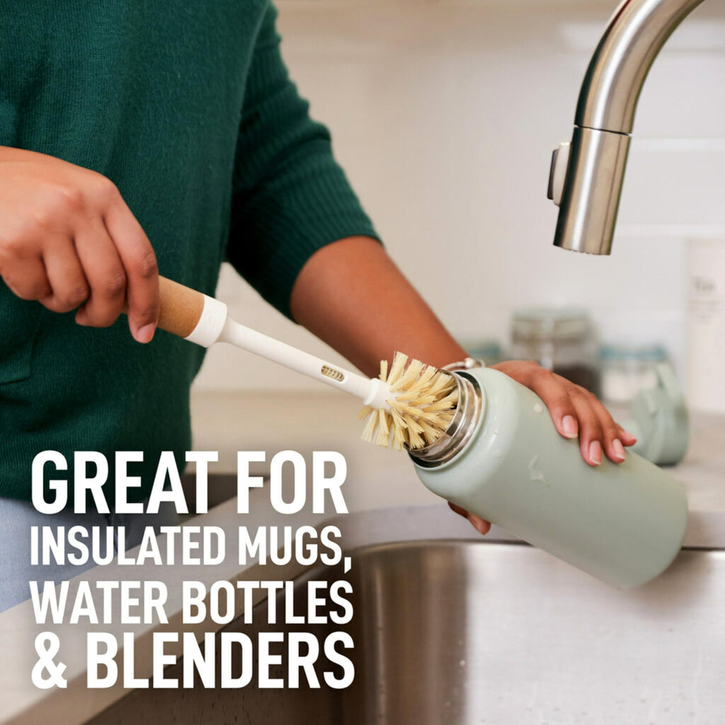Scotch-Brite Greener Clean Bottle & Straw Brush Set with 2 Replaceable head