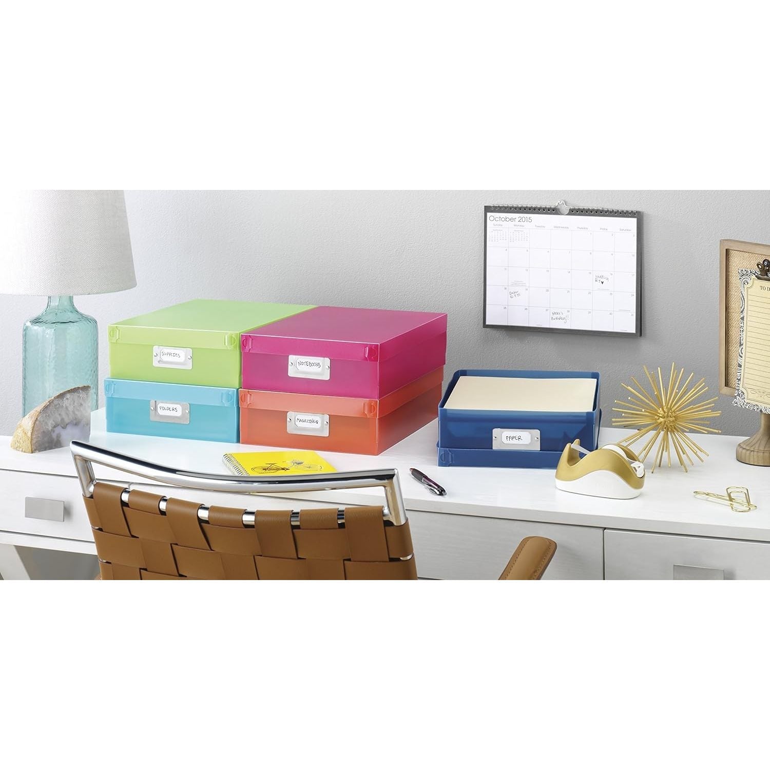 Buy now Whitmor Plastic Document Boxes Assorted Colors Set of 5 at indiglob india