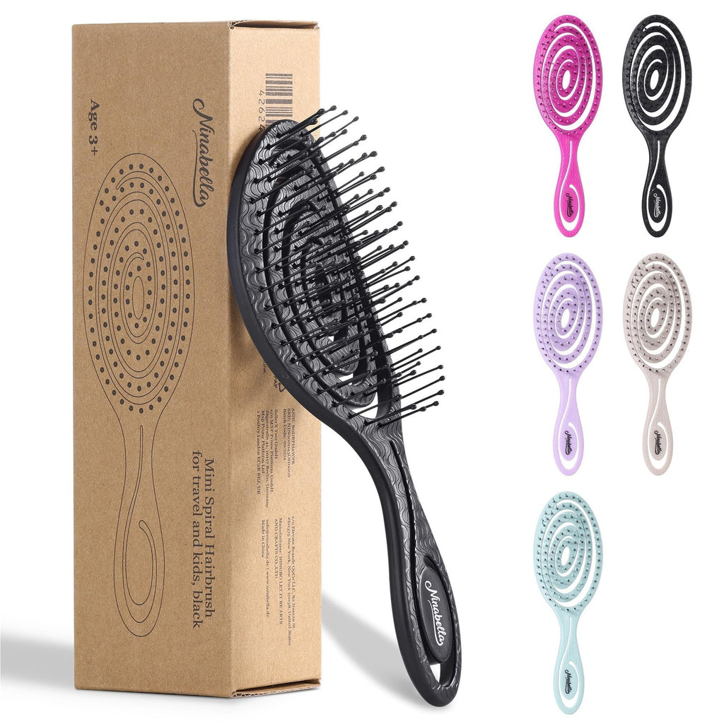 Buy now Ninabella Detangle Hair Brush for Women & Men - Does not Pull - Straightening Brushes for Straight & Curly Hair - Unique Spiral Detangling Hairbrush - Green at indiglob india