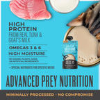 Tiki Cat Solutions Wet Cat Food, Tuna in Goats Milk, 6 oz. Spout Pouch