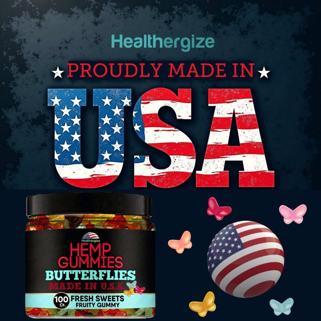 Hemp Gummies for Sleep - Delicious Butterflies Gummy Bears-10 Fresh Fruity Flavors - Natural Tasty Edibles for Peace and Relaxation, Nighttime Rest, Calm & Relax-Made in USA-100 Count