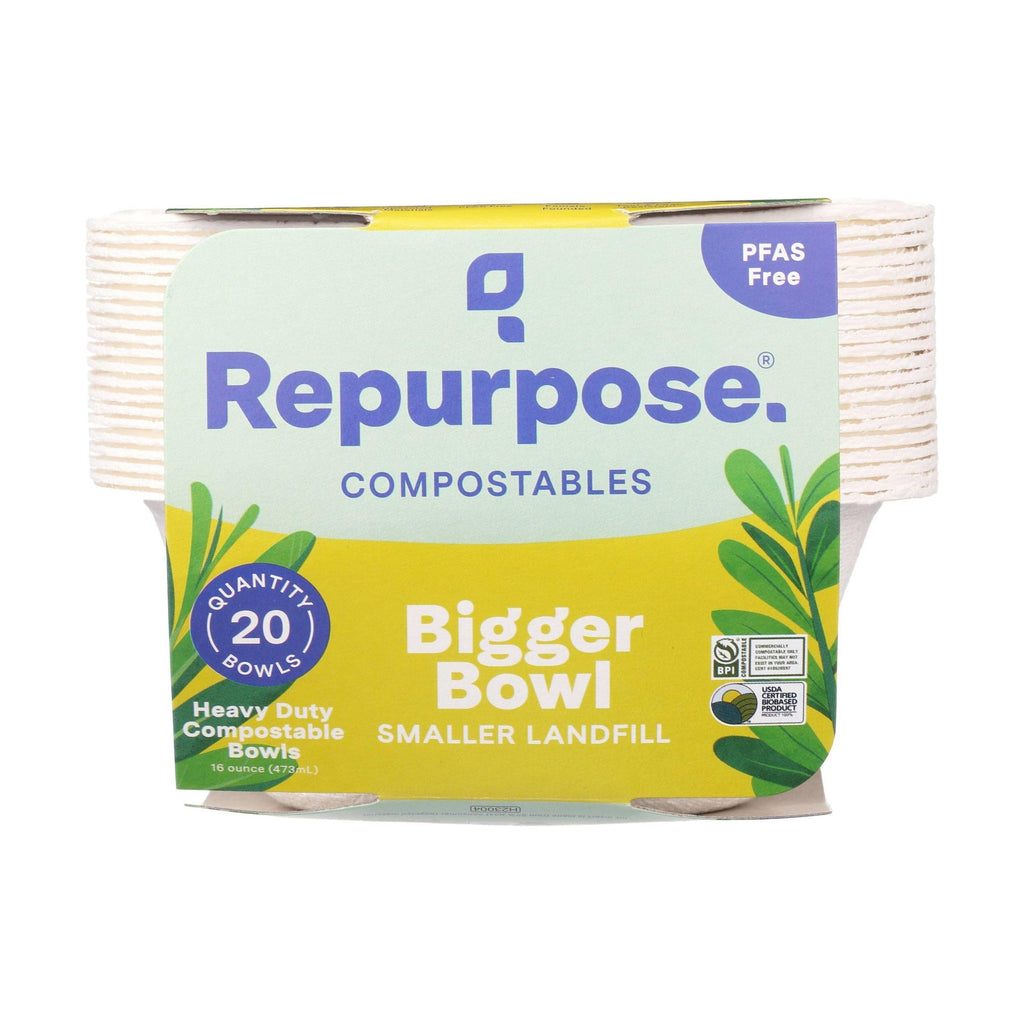 Repurpose Compostables 16oz Bowls, Compostable, 20ct