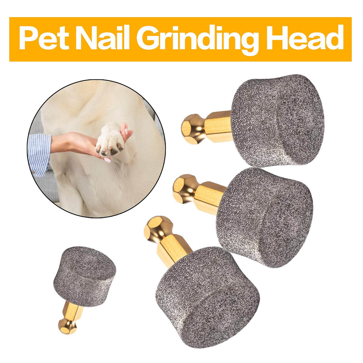 10-Pack Dog Nail Grinder Heads: Diamond Tip Replacement
