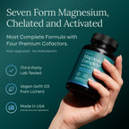 High Absorption Magnesium Glycinate Complex 500mg, 7-in-1 with Vegan D3 | Oxide-free and filler-free, 7 bioavailable forms including glycinate, citrate & malate for sleep, cramps & stress, vegan, USA