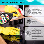 SHUMANIT - Cold Grease Remover. Spray for The immediate Removal of Stubborn and Burnt fats/Grease