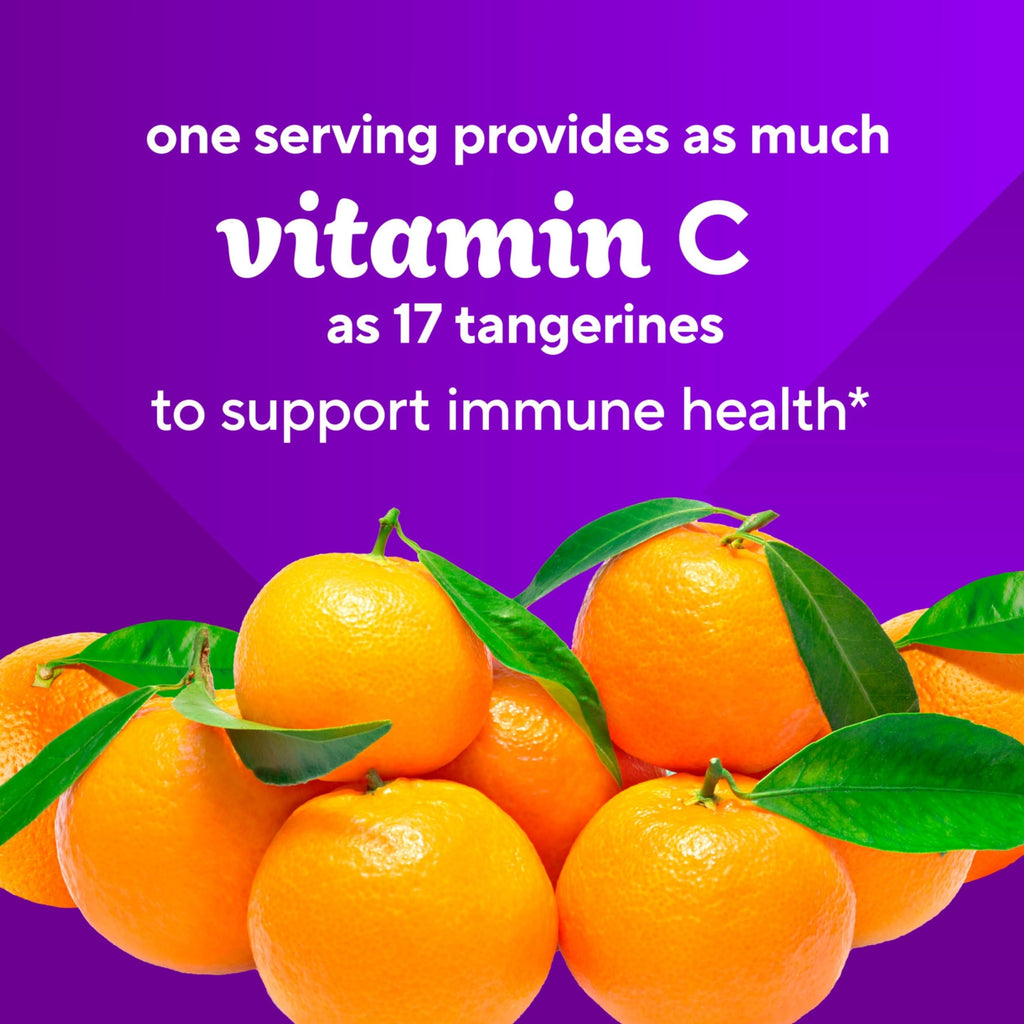 Vitafusion Power C Vitamin Gummies | 500mg | 92 Gummy Vitamins | for Adult Women & Men | Extra Strength | Tropical Citrus Flavor | Gluten and Dairy-Free Supplement