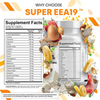 Clean Nutraceuticals Amino Acids Supplement L-Lysine, L-Threonine, L-Leucine, Isoleucine, Valine, L-Histidine, L-Tryptophan, L-Methionine, L-Arginine, L-Cysteine, L-Glutamine, L-Serine, Aspartic Acid