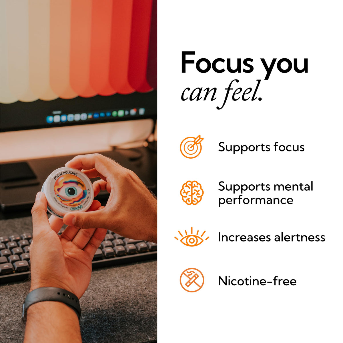 Neutonic Nootropic Focus Pouches | Fresh Mint | 5 Pack, 100 Pouches Total