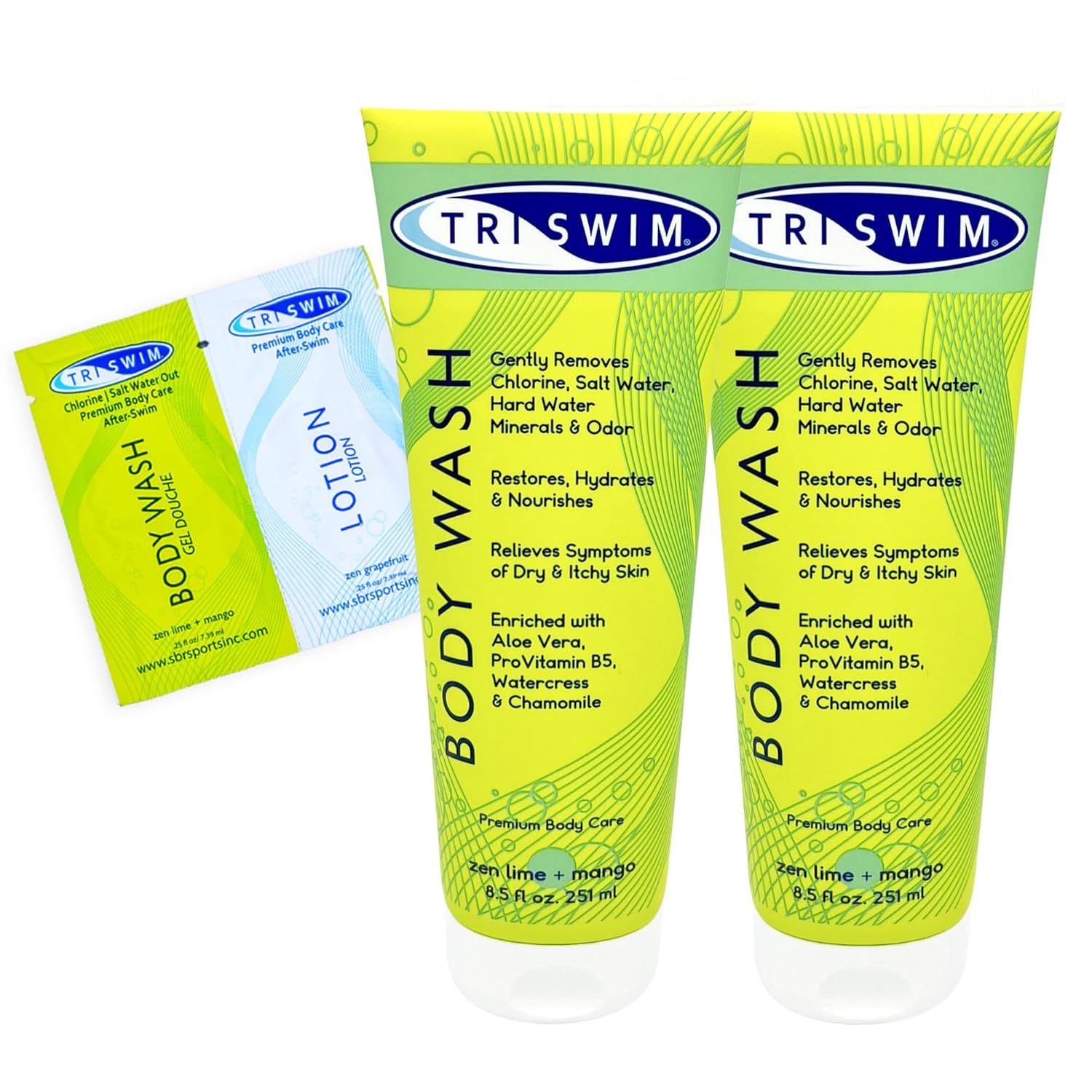 Buy now TRISWIM Chlorine Removal Body Wash 8.5 Fl Oz | Removes Chlorine, Bromine, Hard Water Minerals & Saltwater | Hydrates & Restores Skin | Moisturizing Chlorine Soap For Swimmers And Athletes 8.5 Fl Oz (Pack of 2) Zen Lime + Mango scent at indiglob india