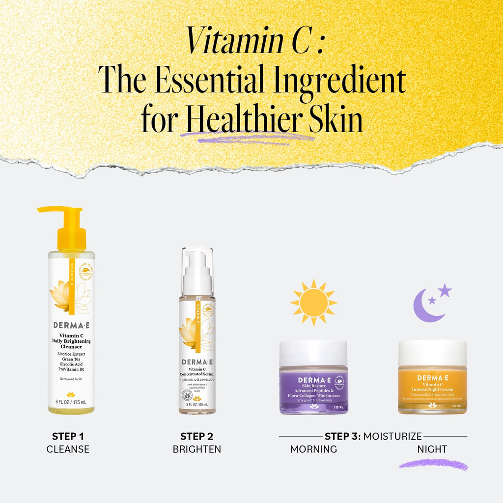 Buy now DERMA-E Vitamin C Intense Night Cream, 2 Oz, Brightening and Hydrating Facial Skin Renewing Cream, Anti-Aging Overnight Face Moisturizer for Skincare and Youthful Radiance at indiglob india