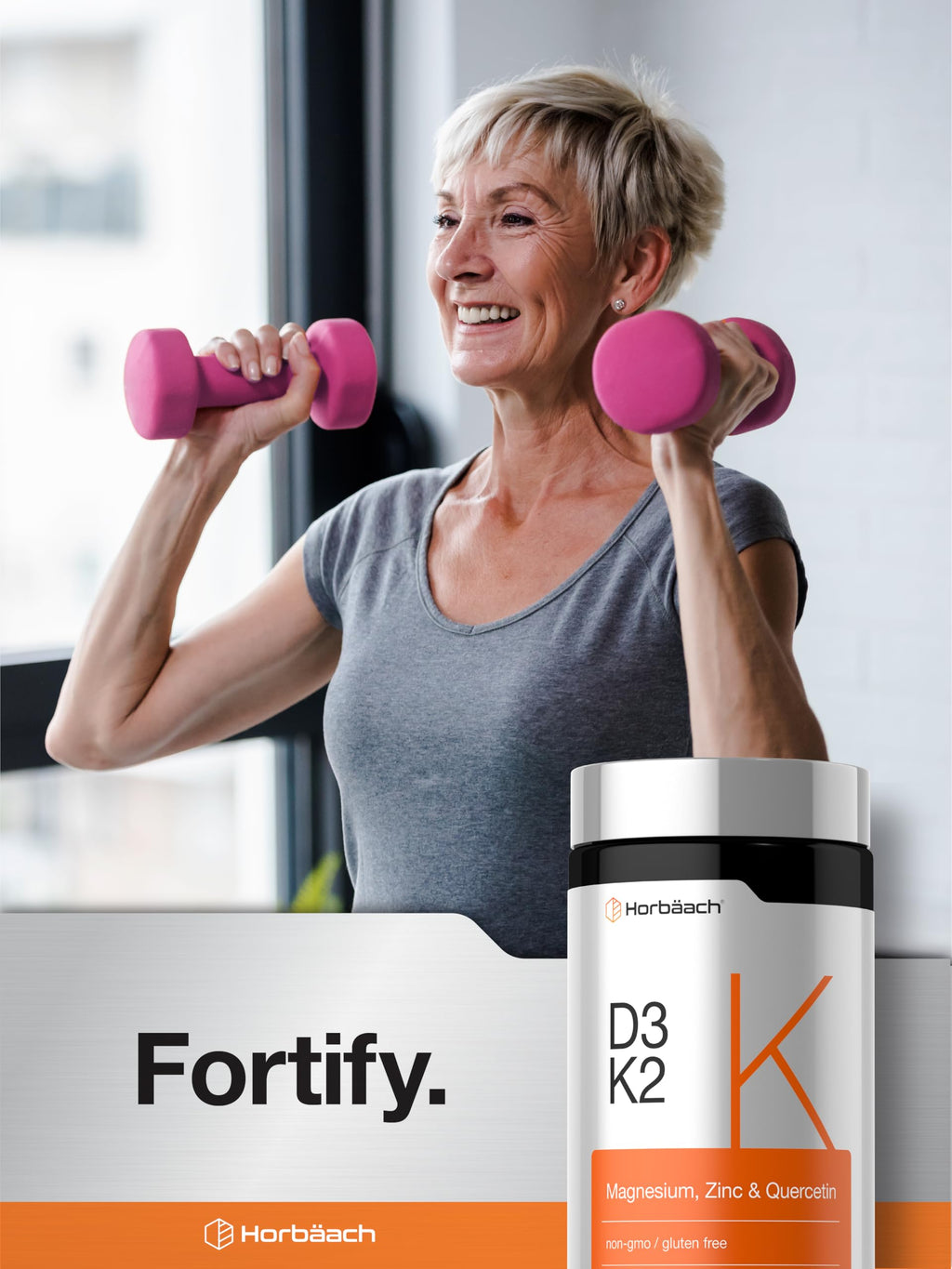 Horbäach Vitamin D3 K2 | 5000 IU D3 | 120 Capsules