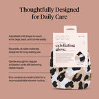 Kitsch Exfoliating Glove 1pc – Exfoliating Mitt - Leopard | Korean Exfoliating Mit & Deep Exfoliating Body Scrubber for Shower, Bath | Body Exfoliator Glove, Dead Skin Remover