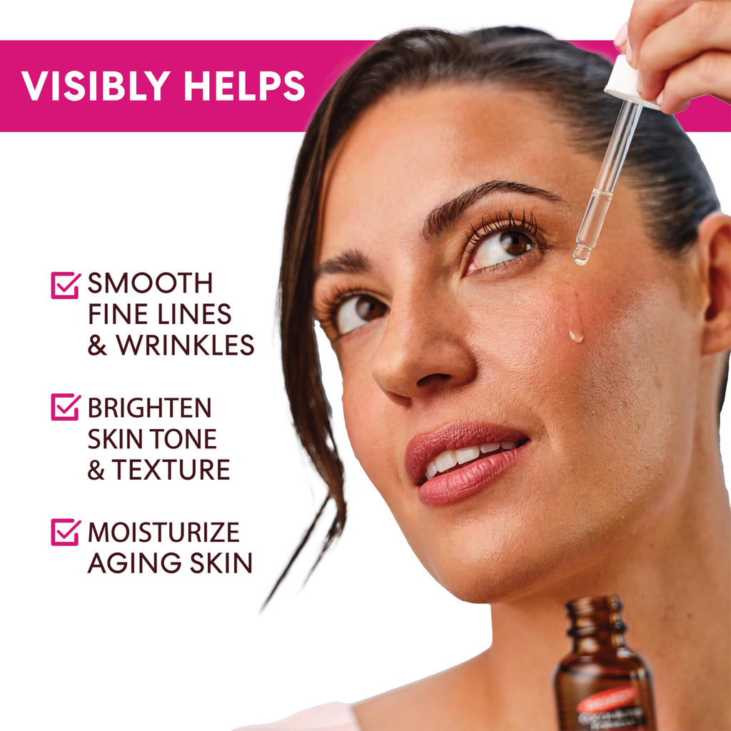 Palmer's Skin Therapy Face Oil, Moisturizing Cocoa Butter Formula (1 Fl Oz) | Hydrating Face Moisturizer, Vitamin E, C & 10 Pure Facial Oil Blend, Helps Reduce Fine Lines & Dark Spots, Rosehip Fragrance
